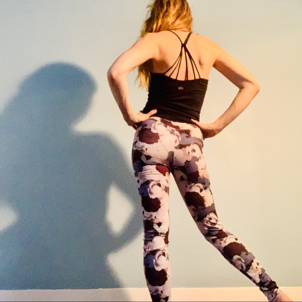 Like New! LIVE THE PROCESS Floral Leggings